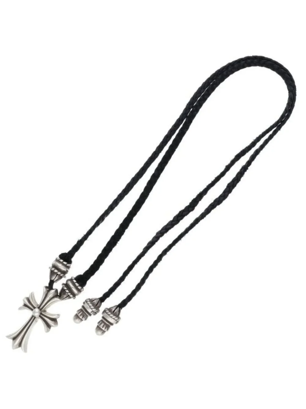 Chrome Hearts CH Crs Sml CL Small CH Cross Crimp Silver Necklace